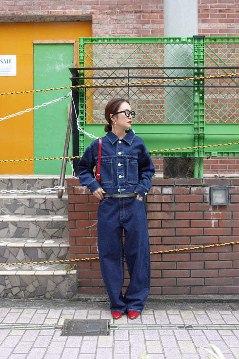 ホワイトボタンデニムJK